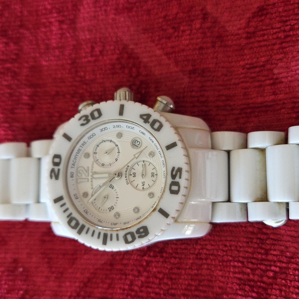 White Swiss Legend ceramic ladies watch